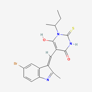 molecular formula C18H18BrN3O2S B3725855 5-[(Z)-(5-bromo-2-methylindol-3-ylidene)methyl]-1-butan-2-yl-6-hydroxy-2-sulfanylidenepyrimidin-4-one 