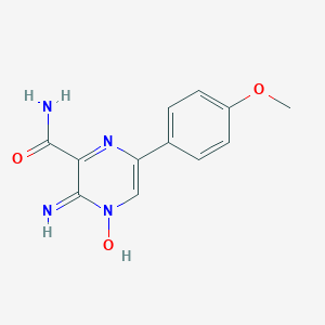 3-Amino-6-(4-methoxyphenyl)-2-pyrazinecarboxamide 4-oxide