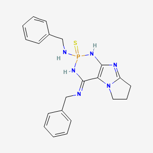 molecular formula C21H23N6PS B3725884 N-benzyl-12-benzylimino-10-sulfanylidene-2,7,9,11-tetraza-10λ5-phosphatricyclo[6.4.0.02,6]dodeca-1(8),6-dien-10-amine 