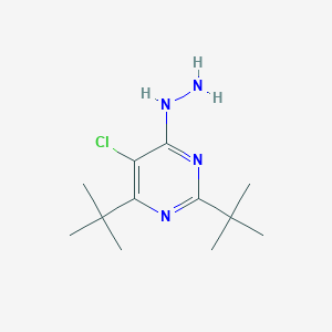 molecular formula C12H21ClN4 B372590 2,4-Ditert-butyl-5-chloro-6-hydrazinopyrimidine 