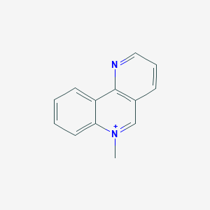 molecular formula C13H11N2+ B372592 6-Methylbenzo[h][1,6]naphthyridin-6-ium 