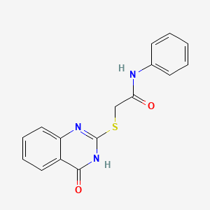 molecular formula C16H13N3O2S B3726005 2-[(4-oxo-3,4-dihydroquinazolin-2-yl)sulfanyl]-N-phenylacetamide CAS No. 51487-26-4