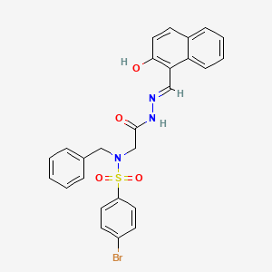 molecular formula C26H22BrN3O4S B3726011 N-benzyl-4-bromo-N-(2-{(2E)-2-[(2-hydroxynaphthalen-1-yl)methylidene]hydrazinyl}-2-oxoethyl)benzenesulfonamide (non-preferred name) 