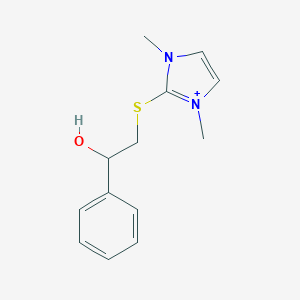 2-[(2-hydroxy-2-phenylethyl)sulfanyl]-1,3-dimethyl-1H-imidazol-3-ium