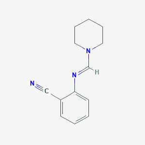 molecular formula C13H15N3 B372608 2-[(Piperidin-1-ylmethylene)amino]benzonitrile 