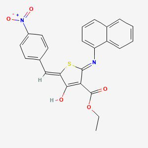 molecular formula C24H18N2O5S B3726089 Ethyl (5Z)-2-[(naphthalen-1-YL)amino]-5-[(4-nitrophenyl)methylidene]-4-oxo-4,5-dihydrothiophene-3-carboxylate 