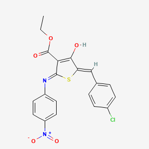 molecular formula C20H15ClN2O5S B3726092 ETHYL (5Z)-5-[(4-CHLOROPHENYL)METHYLIDENE]-2-[(4-NITROPHENYL)AMINO]-4-OXO-4,5-DIHYDROTHIOPHENE-3-CARBOXYLATE 