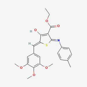 molecular formula C24H25NO6S B3726100 ethyl (5Z)-2-[(4-methylphenyl)amino]-4-oxo-5-(3,4,5-trimethoxybenzylidene)-4,5-dihydrothiophene-3-carboxylate 