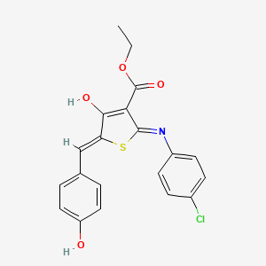 molecular formula C20H16ClNO4S B3726110 ethyl (5Z)-2-[(4-chlorophenyl)amino]-5-(4-hydroxybenzylidene)-4-oxo-4,5-dihydrothiophene-3-carboxylate 