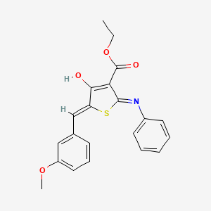 molecular formula C21H19NO4S B3726111 ethyl (5Z)-5-(3-methoxybenzylidene)-4-oxo-2-(phenylamino)-4,5-dihydrothiophene-3-carboxylate 