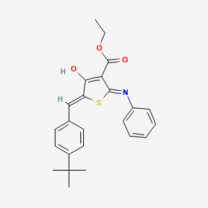 molecular formula C24H25NO3S B3726112 ethyl (5Z)-5-(4-tert-butylbenzylidene)-4-oxo-2-(phenylamino)-4,5-dihydrothiophene-3-carboxylate 