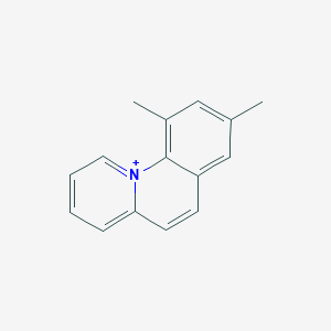 molecular formula C15H14N+ B372614 8,10-Dimethylbenzo[c]quinolizin-11-ium 