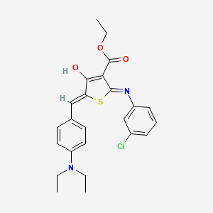 molecular formula C24H25ClN2O3S B3726183 ethyl (5Z)-2-[(3-chlorophenyl)amino]-5-[4-(diethylamino)benzylidene]-4-oxo-4,5-dihydrothiophene-3-carboxylate CAS No. 6242-80-4