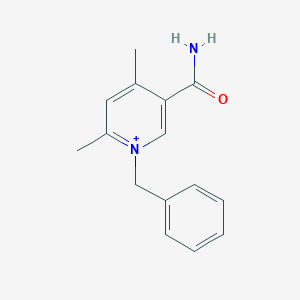 1-Benzyl-4,6-dimethylpyridin-1-ium-3-carboxamide