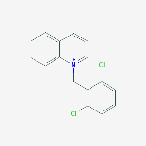 molecular formula C16H12Cl2N+ B372628 1-[(2,6-Dichlorophenyl)methyl]quinolin-1-ium 