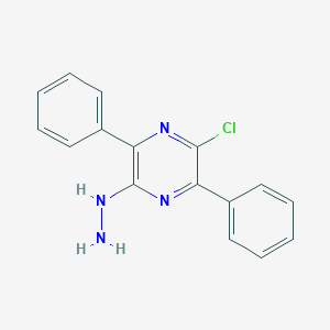 molecular formula C16H13ClN4 B372632 2-Chloro-5-hydrazino-3,6-diphenylpyrazine 