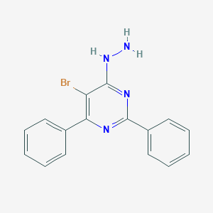 molecular formula C16H13BrN4 B372638 5-Bromo-4-hydrazino-2,6-diphenylpyrimidine 