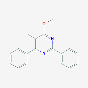 molecular formula C18H16N2O B372641 Methyl 5-methyl-2,6-diphenylpyrimidin-4-yl ether 