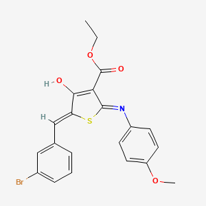 molecular formula C21H18BrNO4S B3726450 Ethyl (5Z)-5-[(3-bromophenyl)methylidene]-2-[(4-methoxyphenyl)amino]-4-oxo-4,5-dihydrothiophene-3-carboxylate 