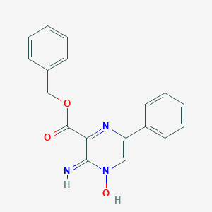 molecular formula C18H15N3O3 B372649 Benzyl 3-amino-6-phenylpyrazine-2-carboxylate 4-oxide 