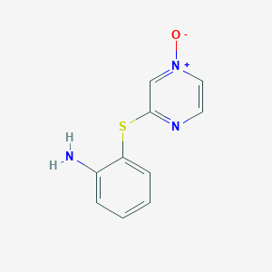 molecular formula C10H9N3OS B372656 2-[(4-Oxidopyrazin-2-yl)sulfanyl]aniline 