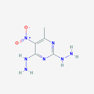 molecular formula C5H9N7O2 B372658 2,4-Dihydrazino-5-nitro-6-methylpyrimidine CAS No. 30561-02-5