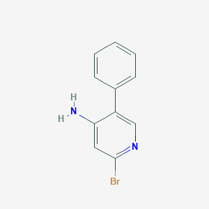 molecular formula C11H9BrN2 B372664 2-Bromo-5-phenyl-4-pyridinamine 