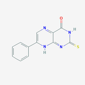 molecular formula C12H8N4OS B372668 7-phenyl-2-sulfanylidene-8H-pteridin-4-one 