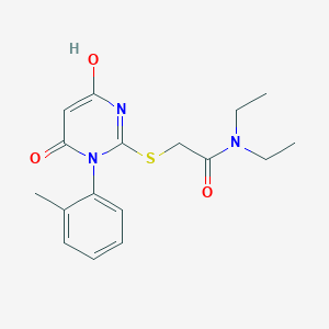 molecular formula C17H21N3O3S B3726703 N,N-diethyl-2-[4-hydroxy-1-(2-methylphenyl)-6-oxopyrimidin-2-yl]sulfanylacetamide 