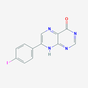 molecular formula C12H7IN4O B372675 7-(4-iodophenyl)-8H-pteridin-4-one 