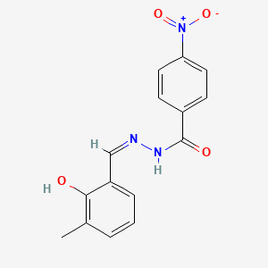 molecular formula C15H13N3O4 B3726858 N'-[(Z)-(2-hydroxy-3-methylphenyl)methylidene]-4-nitrobenzohydrazide 