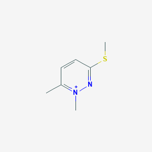 molecular formula C7H11N2S+ B372687 1,6-Dimethyl-3-(methylsulfanyl)pyridazin-1-ium 