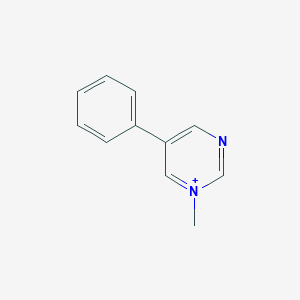 molecular formula C11H11N2+ B372689 1-Methyl-5-phenylpyrimidin-1-ium 