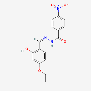 molecular formula C16H15N3O5 B3726912 N-[(Z)-(4-ethoxy-2-hydroxyphenyl)methylideneamino]-4-nitrobenzamide 