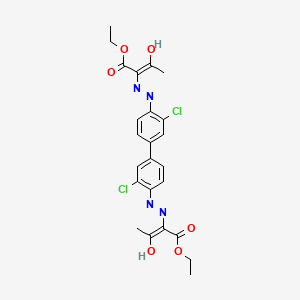 molecular formula C24H24Cl2N4O6 B3726923 diethyl (2E,2'E)-2,2'-[(3,3'-dichlorobiphenyl-4,4'-diyl)di(1E)hydrazin-2-yl-1-ylidene]bis(3-oxobutanoate) 