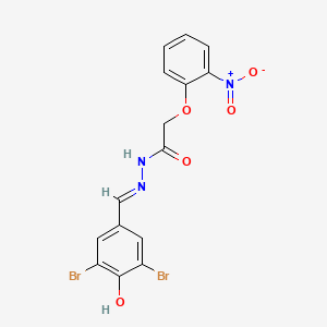 molecular formula C15H11Br2N3O5 B3726929 N'-[(E)-(3,5-dibromo-4-hydroxyphenyl)methylidene]-2-(2-nitrophenoxy)acetohydrazide 