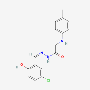 molecular formula C16H16ClN3O2 B3727045 N-[(Z)-(5-chloro-2-hydroxyphenyl)methylideneamino]-2-(4-methylanilino)acetamide 