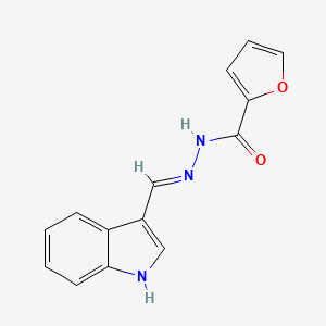 molecular formula C14H11N3O2 B3727309 N'-[(E)-(1H-INDOL-3-YL)METHYLIDENE]FURAN-2-CARBOHYDRAZIDE 