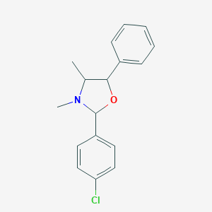 molecular formula C17H18ClNO B372744 2-(4-氯苯基)-3,4-二甲基-5-苯基-1,3-噁唑烷 CAS No. 30403-82-8