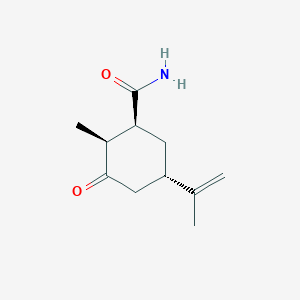 molecular formula C11H17NO2 B372750 5-Isopropenyl-2-methyl-3-oxocyclohexanecarboxamide 