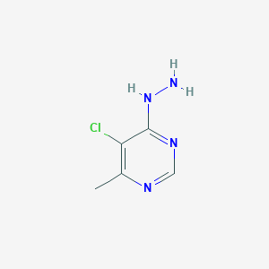 molecular formula C5H7ClN4 B372763 5-Chloro-4-hydrazinyl-6-methylpyrimidine 