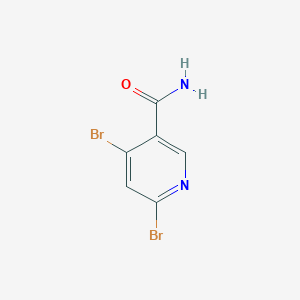 molecular formula C6H4Br2N2O B372764 4,6-Dibromonicotinamide 