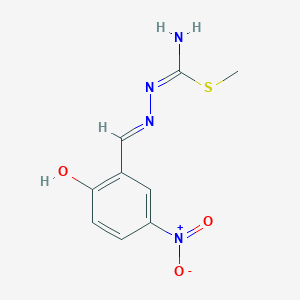 molecular formula C9H10N4O3S B3727644 methyl N'-[(E)-(2-hydroxy-5-nitrophenyl)methylideneamino]carbamimidothioate 