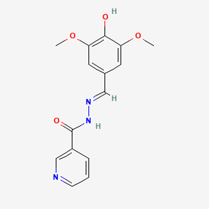molecular formula C15H15N3O4 B3727646 N'-[(E)-(4-hydroxy-3,5-dimethoxyphenyl)methylidene]pyridine-3-carbohydrazide 
