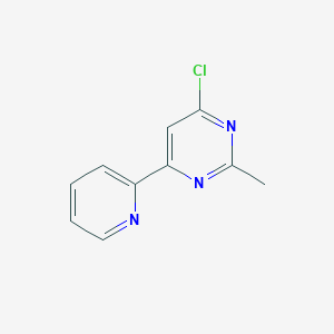 molecular formula C10H8ClN3 B372766 4-Chloro-2-methyl-6-(pyridin-2-yl)pyrimidine CAS No. 25194-62-1