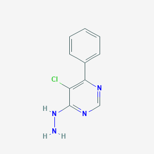 molecular formula C10H9ClN4 B372770 5-Chloro-4-hydrazino-6-phenylpyrimidine 