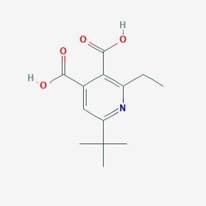 molecular formula C13H17NO4 B372774 6-Tert-butyl-2-ethyl-3,4-pyridinedicarboxylic acid 