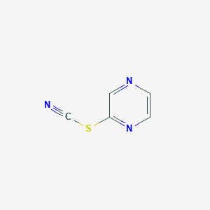 molecular formula C5H3N3S B372785 Pyrazin-2-yl thiocyanate 