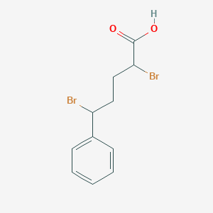 molecular formula C11H12Br2O2 B372802 2,5-Dibromo-5-phenylpentanoic acid 