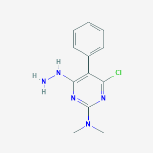 molecular formula C12H14ClN5 B372810 N-(4-chloro-6-hydrazino-5-phenylpyrimidin-2-yl)-N,N-dimethylamine CAS No. 65942-57-6